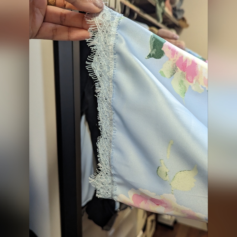 George Blue Floral Robe - Picture 6 of 10